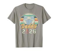 Daddy 2026, First Time Father, Young Father, New Dad T-Shirt, Men, Slate Grey, Small