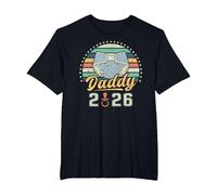 Daddy 2026, First Time Father, Young Father, New Dad T-Shirt, Men's Big and Tall, Black, 4X Tall