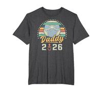 Daddy 2026, First Time Father, Young Father, New Dad T-Shirt, Men's Big and Tall, Dark Heather Grey, 3X Tall