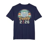 Daddy 2026, First Time Father, Young Father, New Dad T-Shirt, Men's Big and Tall, Navy Blue, 2X Tall