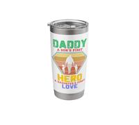 Daddy A Son's First Hero Daughter's First Love Father's Day Stainless Steel Insulated Tumbler