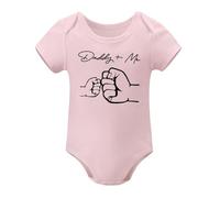 Daddy And Me Bodysuit Infant Baby Bodysuit I Love Dad Bodysuit Funny Father's Day Outfits Light Pink-style-1 3months