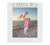 Daddy and Me Photo Frame - Best Dad Photo Frame, Dad and Daughter, Father and Son Photoframes - I Love My Daddy Gifts (White 8 x 10 Portrait)