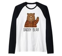 Daddy Bear Father's Day Dad Papa Cute Quote Saying Parent Raglan Baseball Tee
