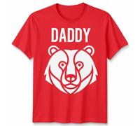 Daddy Bear Matching Tshirt Unisex Father Son Gift Apparel Unisex 2XL Red