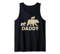Daddy Bear with Two Cubs Family Father Tank Top