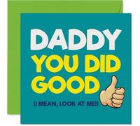 Daddy Birthday Card - You Did Good - Happy Birthday Card for Daddy from Son Daughter, 145mm You Did Good Bday Greeting Cards