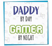 Daddy by Day, Gamer by Night, Birthday Card or Father's Day Card for Daddy,