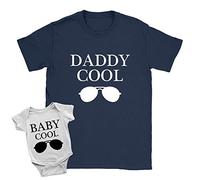 Daddy Cool + Baby Cool Duo Babygrow and T-Shirt 18-24m Babygrow | 2XL T-Shirt White + Navy New Baby Arrival Father Gift
