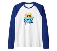 Daddy Cool: Fun Summer Vibes for Rad Fathers Raglan Baseball Tee, Men, Royal Blue/White, XL
