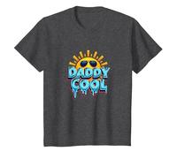 Daddy Cool: Fun Summer Vibes for Rad Fathers T-Shirt, Kids, Dark Heather Grey, 2 Years