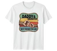 Daddy & Daughter Best Friends for Life Family Father Daughter Graphic Tee Mens T-Shirt Womens Tee Unisex Friendship Top 5XL White