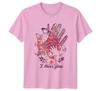 Daddy Daughter I Miss You Memorial Tee No Longer by My Side But Forever in My Heart A Bond That Cant Be Broken Remembrance Mens Womens Graphic T-Shirt S Light Pink