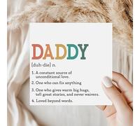 Daddy Definition Card - Heartwarming Funny Meaning - Father’s Day, Birthday or Just Because Greeting - Perfect for Dad, Husband or Father Figure - C54