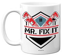 Daddy Gifts - Mr Fix It - Dad Birthday Mug Present from Son Daughter, Fathers Day Mug Gifts, Christmas Day Dad Secret Santa Gift, 11oz Ceramic Dishwasher Safe Coffee Cup