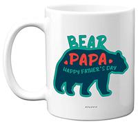 Daddy Gifts - Papa Bear - Dad Birthday Mug Present from Son Daughter, Fathers Day Mug Gifts, Christmas Day Dad Secret Santa Gift, 11oz Ceramic Dishwasher Safe Coffee Cup