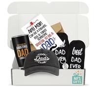 Daddy Gifts with Socks, Dad Keyring, Baseball Cap, Tumbler and Father's Day Card, Birthday Present for Dad from Daughter or Son