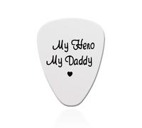 Daddy Guitar Picks from Daughter Son, Dad Fathers Day Gift for Father Daddy Guitarist Gifts for Dad Father Daddy Stainless Steel Guitar Pic for Musician Gifts for Men Daddy Father Dad Guitar Pick