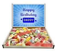 Daddy Happy Birthday Popular Quality Pick n Mix Sweets Letterbox Gift Selection with Matching Gift Card (400g Fizzy Mix)