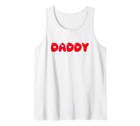 Daddy in Cute Love Hearts Bubble Lettering Tank Top