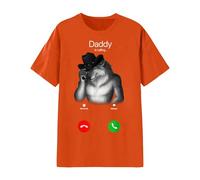 Daddy is Calling Alpha Wolf Meme Unhinged Internet Brainrot T-Shirt