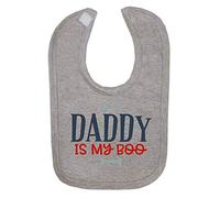 Daddy is My Boo (Bones Style) Cotton Baby bib - Grey