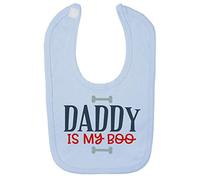 Daddy is My Boo (Bones Style) Cotton Baby bib - Pastel Blue