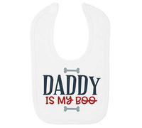 Daddy is My Boo (Bones Style) Cotton Baby bib - White