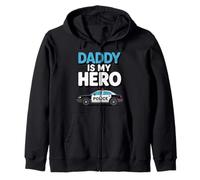 Daddy is My Hero Police Car for Father's Day Zip Hoodie