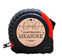 Daddy Loved Beyond Measure - Personalized Custom Tape Measure, Personalised 'Loved Beyond Measure' Tape Measure, Custom Engraved tape Dad Gifts, for Grandad Papa Dad Daddy Husband