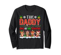 Daddy Loves His Cute Reindeers Xmas Group Santa Reindeers Long Sleeve T-Shirt