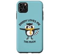 Daddy loves me this much cute raccoon kids adorable graphic Case for iPhone 11 Pro Max