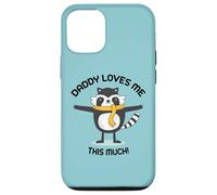 Daddy loves me this much cute raccoon kids adorable graphic Case for iPhone 12/12 Pro