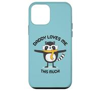 Daddy loves me this much cute raccoon kids adorable graphic Case for iPhone 12 mini