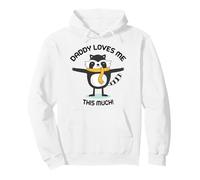Daddy loves me this much cute raccoon kids adorable graphic Pullover Hoodie