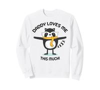 Daddy loves me this much cute raccoon kids adorable graphic Sweatshirt
