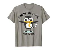Daddy Loves me This Much Cute Raccoon Kids Adorable Graphic T-Shirt