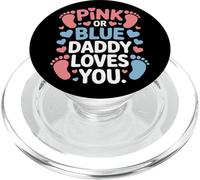 Daddy Loves You Pink Or Blue Baby Announcement PopSockets PopGrip for MagSafe