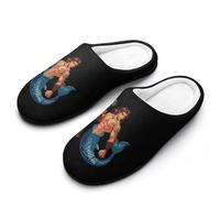 Daddy Merman Men's Slippers Comfortable And Non-slip Cotton Slipper Shoe for House