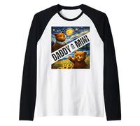 Daddy & Mini Cute Bear Matching Father’s Day Starry Night Raglan Baseball Tee