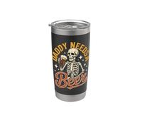 Daddy Needs A Beer Funny Dad Father Drinking Humor Beer Men Stainless Steel Insulated Tumbler