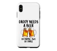 Daddy Needs A Beer Retro Men Dad Beer Drinking Father's Day Case for iPhone XS Max