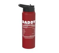 Daddy Nutritional Facts Father's Day Stainless Steel Insulated Water Bottle