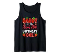 Daddy of The Berry First Birthday of Girl Strawberry Tank Top