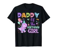 Daddy Of The Birthday Girl Dinosaur Saurus Rex Party T-Shirt