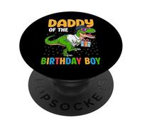 Daddy Of The Birthday Party Outfit Dinosaur Squad Dad PopSockets Adhesive PopGrip