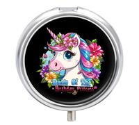 Daddy of The Birthday Princess Un-icorn Pill Case Travel Medicine Organizer Box