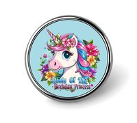 Daddy Of The Birthday Princess Un-icorn Round Badge Funny Button Pins Brooches