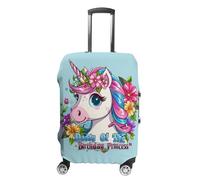 Daddy of The Birthday Princess Un-icorn Suitcase Cover Washable Luggage Protective Covers Travel S