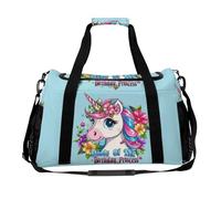 Daddy of The Birthday Princess Un-icorn Travel Duffle Bag Print Luggage Overnight Weekend Bags Shoulder Handbag for Women Men